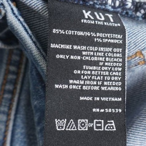 KUT From The Kloth Womens Meg Fab AB Wide Leg High Rise Jeans Size 10 Blue Denim - Picture 10 of 11